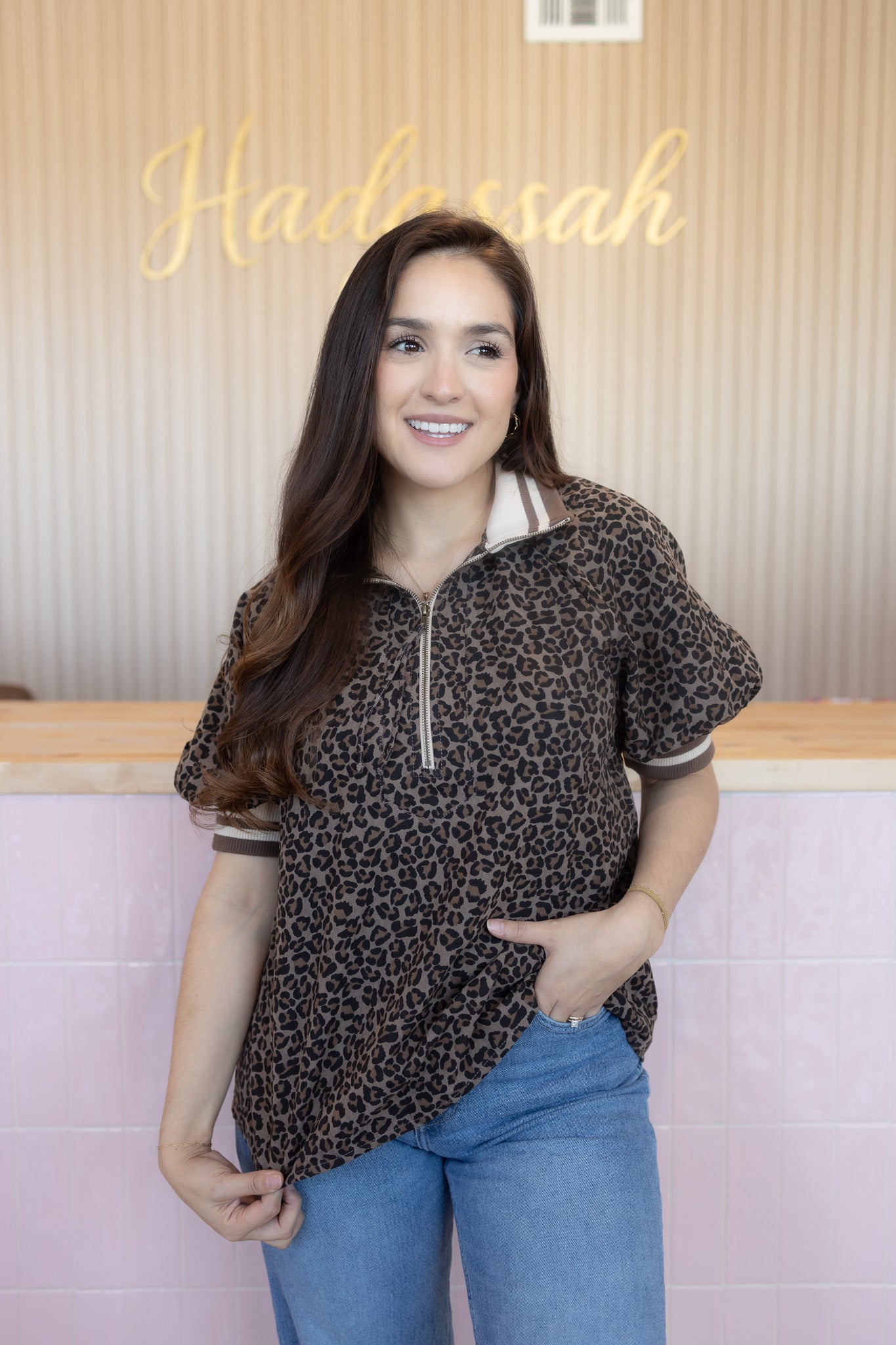 Jayla Leopard Blouse