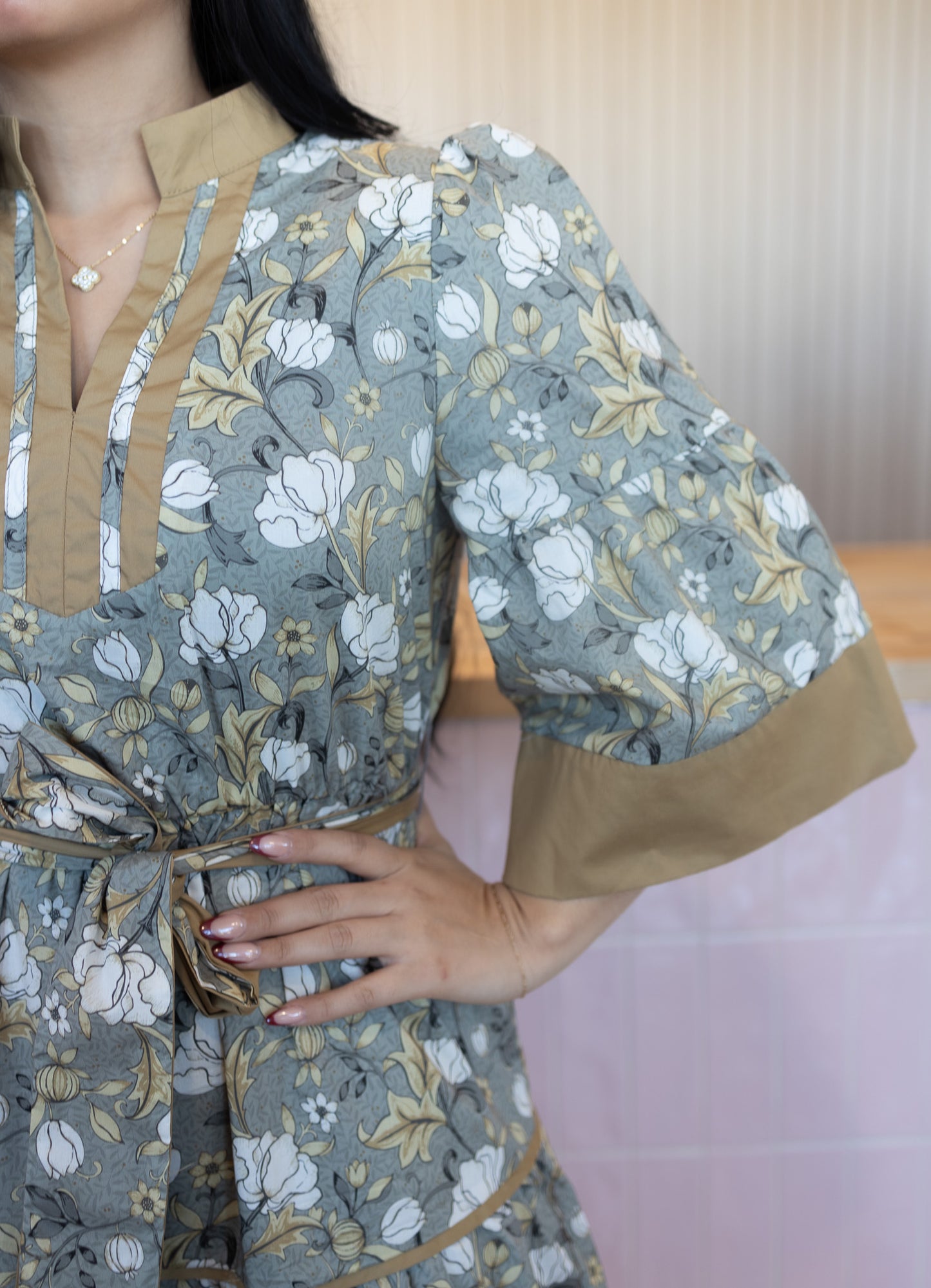 Evangeline Brown Midi Dress