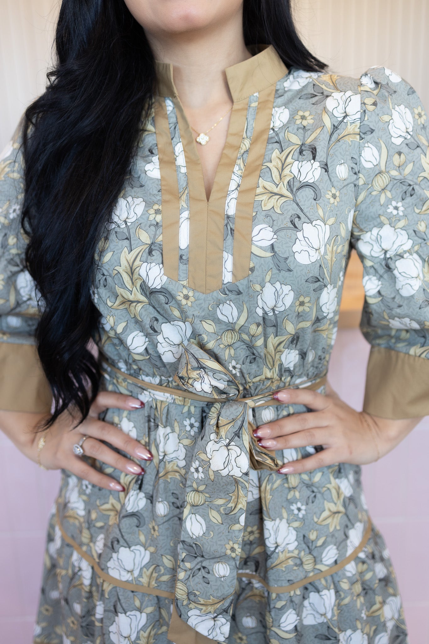 Evangeline Brown Midi Dress