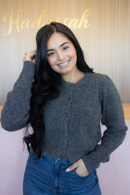 Thaily Charcoal Cardigan