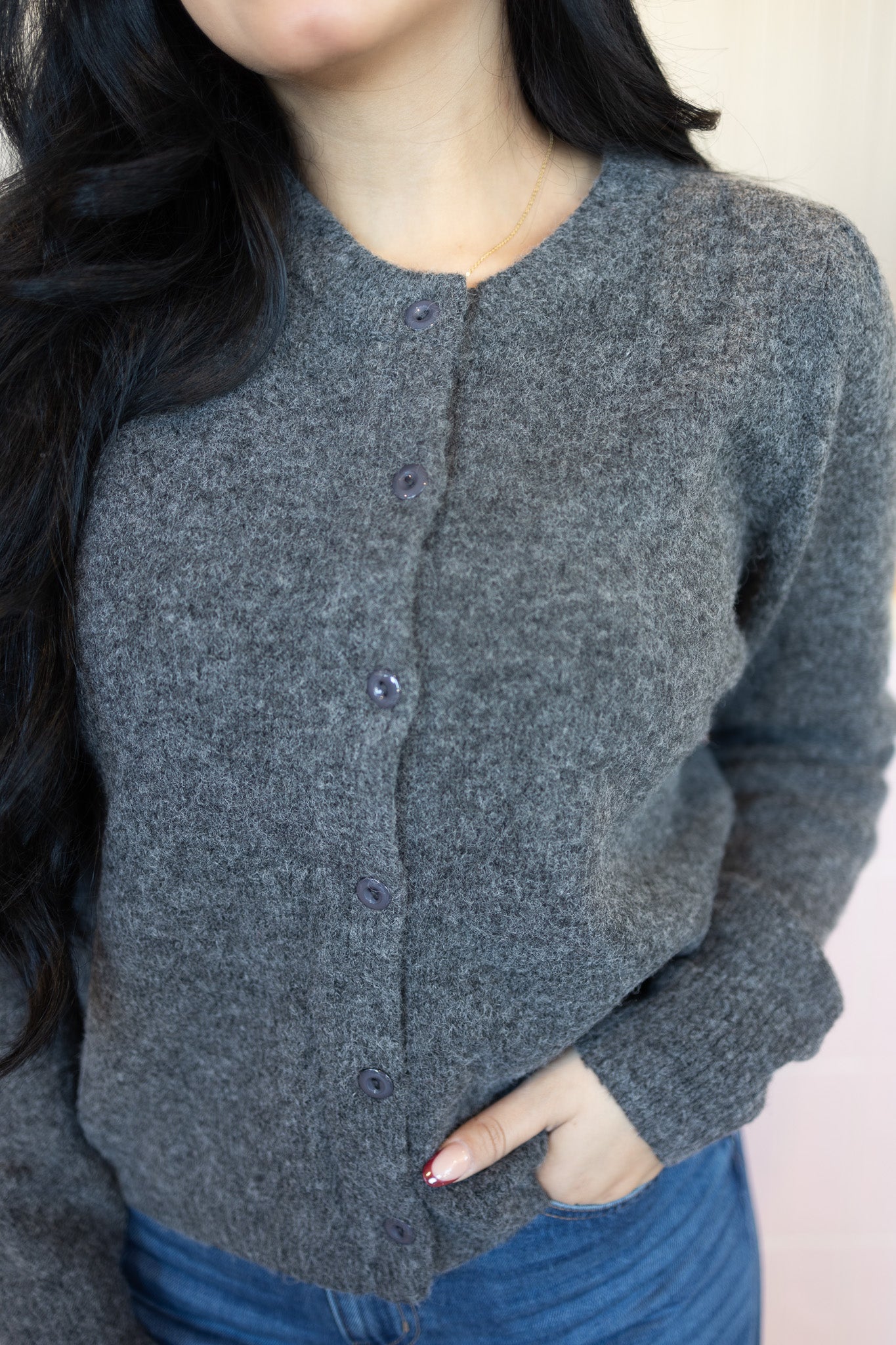 Thaily Charcoal Cardigan