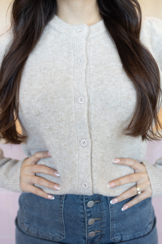 Thaily Taupe Cardigan