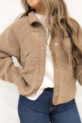 Load image into Gallery viewer, Mocha Button fleece Jacket
