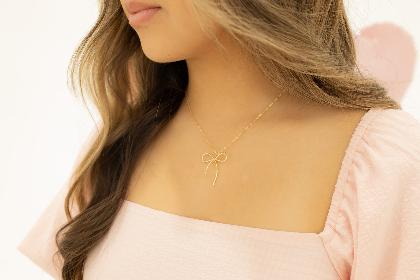 Gold Bow Necklace