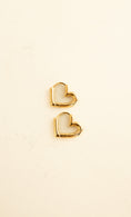 Load image into Gallery viewer, Gold-Dipped Heart Hoop Earrings

