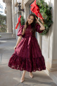 Load image into Gallery viewer, PRE-ORDER Ximena Wine Midi Dress
