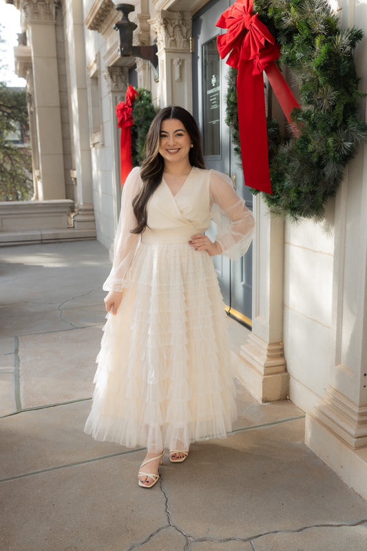 Paloma Champagne Midi Dress