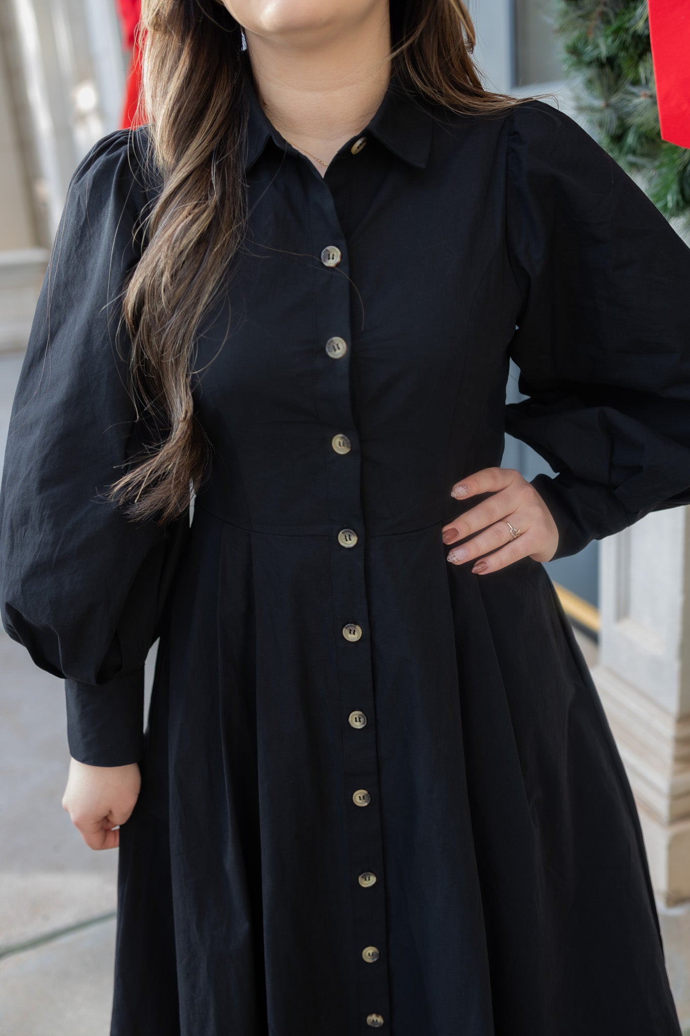 Anastasia Black Midi Dress