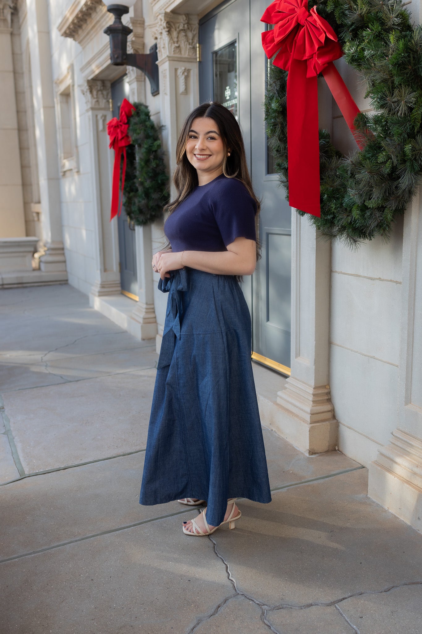 Jeymi Denim Midi Dress