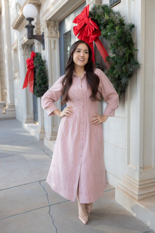 Winter Dusty Pink Dress