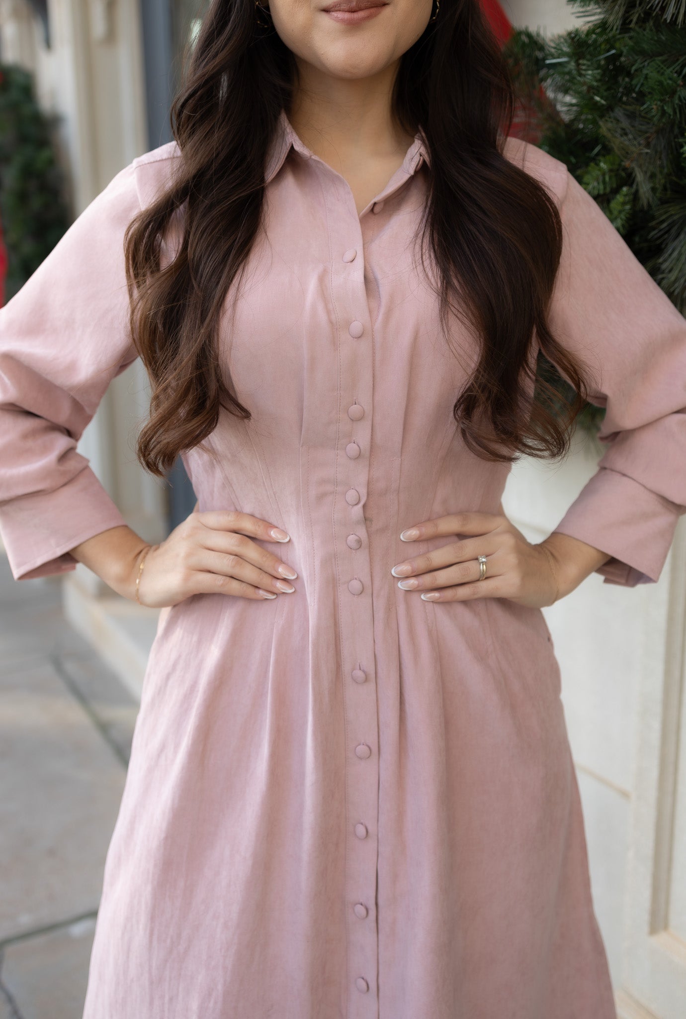 Winter Dusty Pink Dress