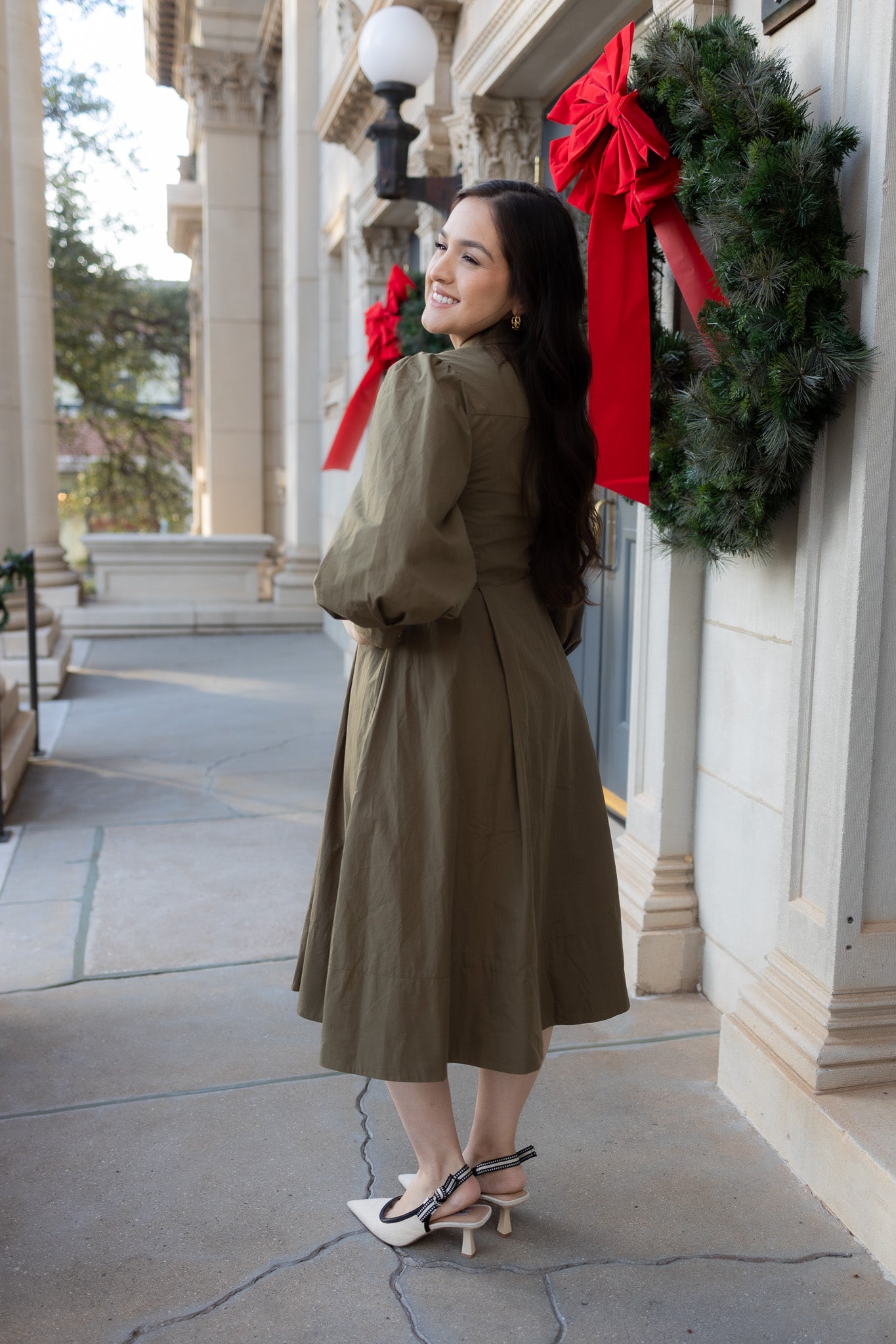 Anastasia Olive Midi Dress