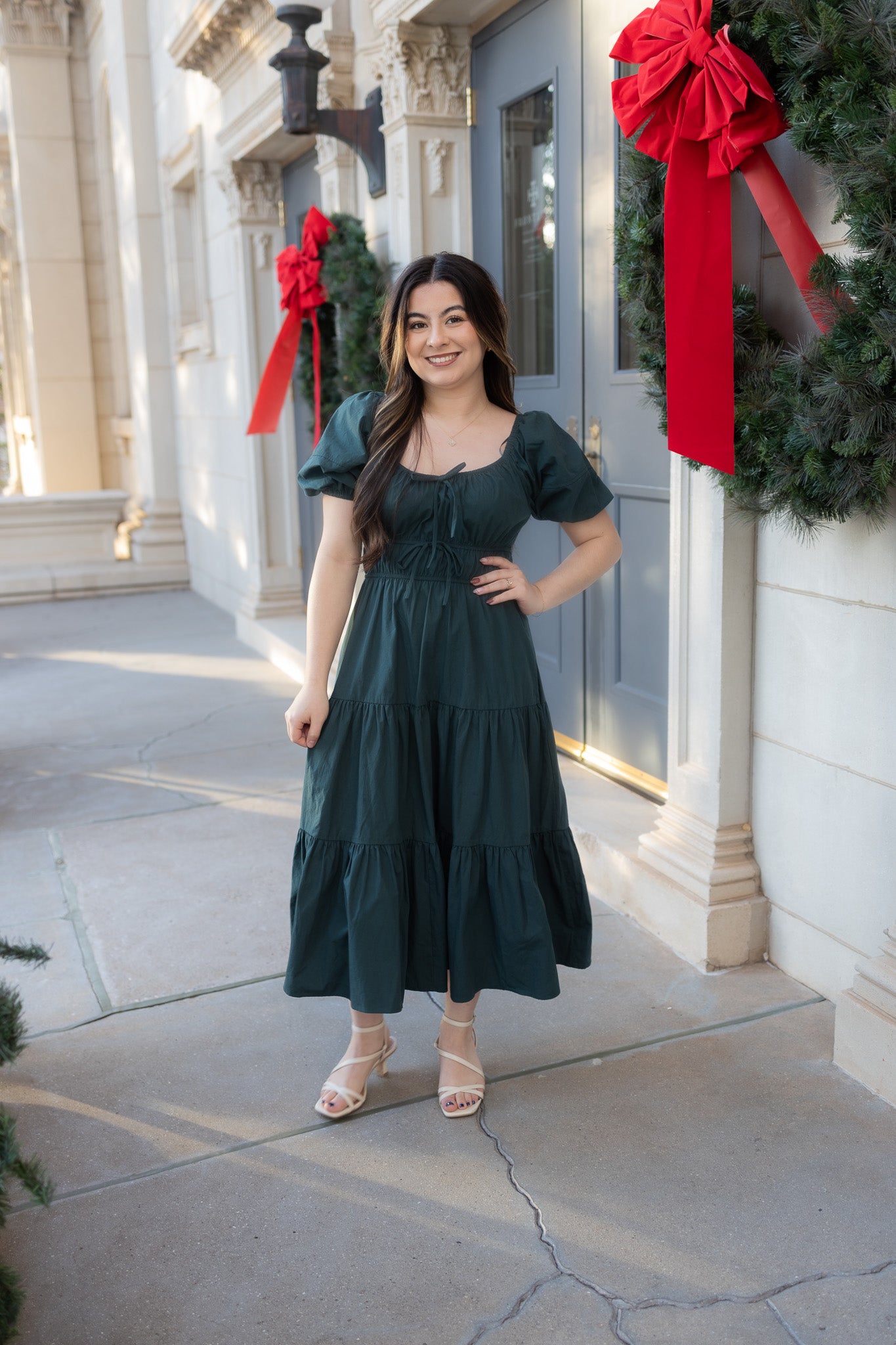 Everleigh Hunter Green Dress