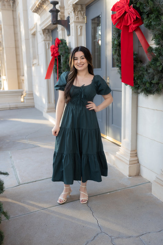 Everleigh Hunter Green Dress