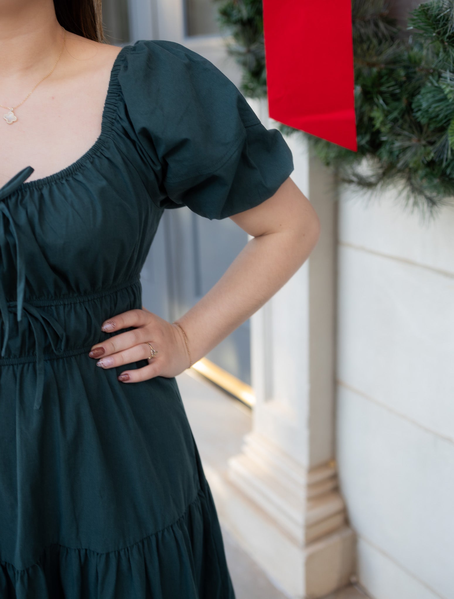 Everleigh Hunter Green Dress
