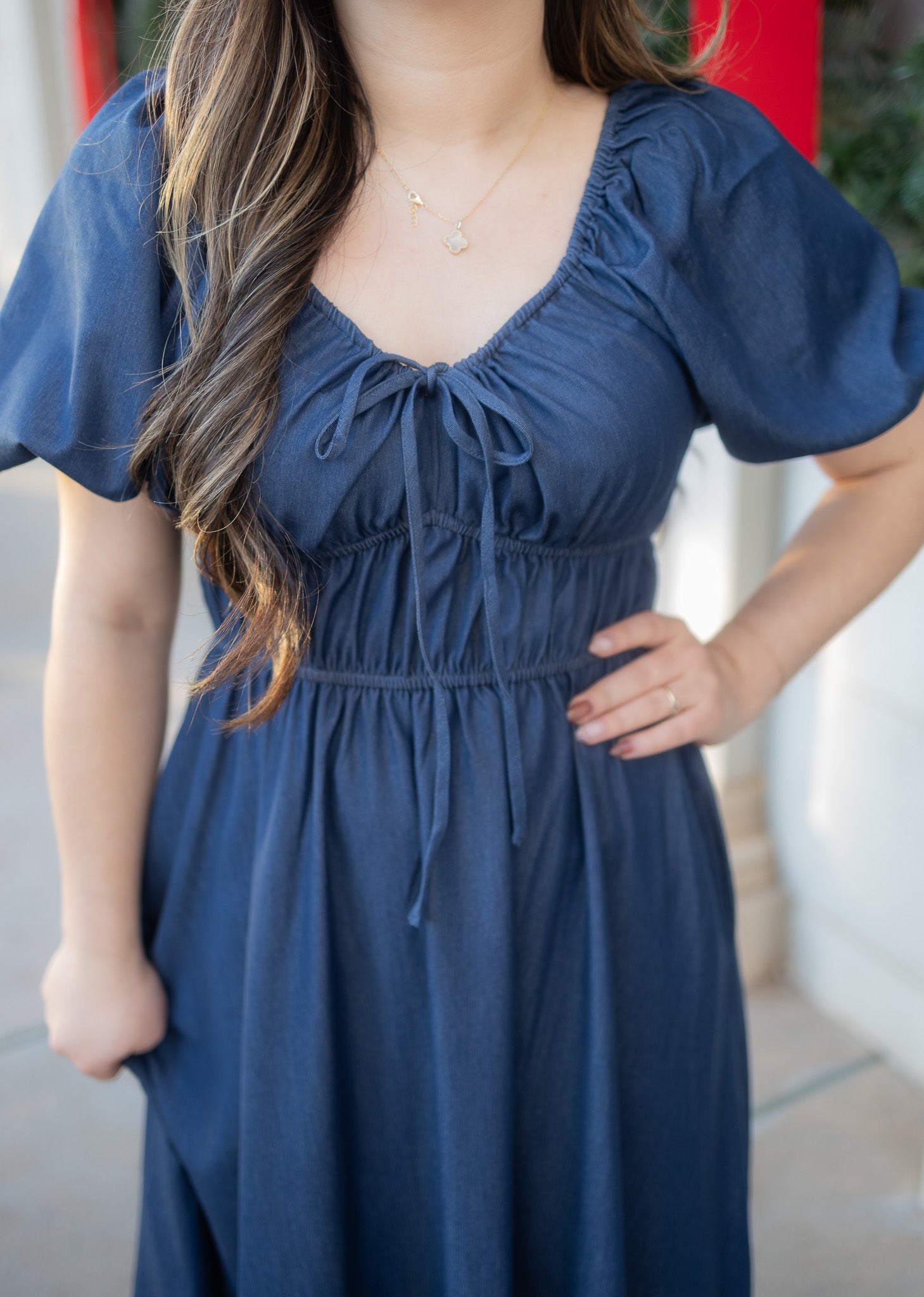 Frida Denim Maxi Dress