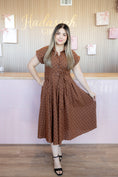 Load image into Gallery viewer, Clara Brown Polka Dot Maxi Dress
