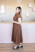 Load image into Gallery viewer, Clara Brown Polka Dot Maxi Dress
