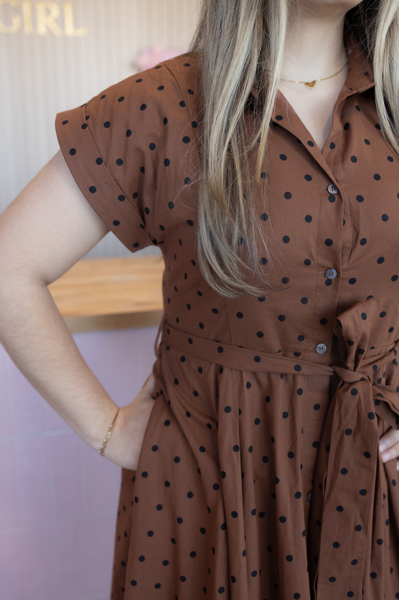 Clara Brown Polka Dot Maxi Dress