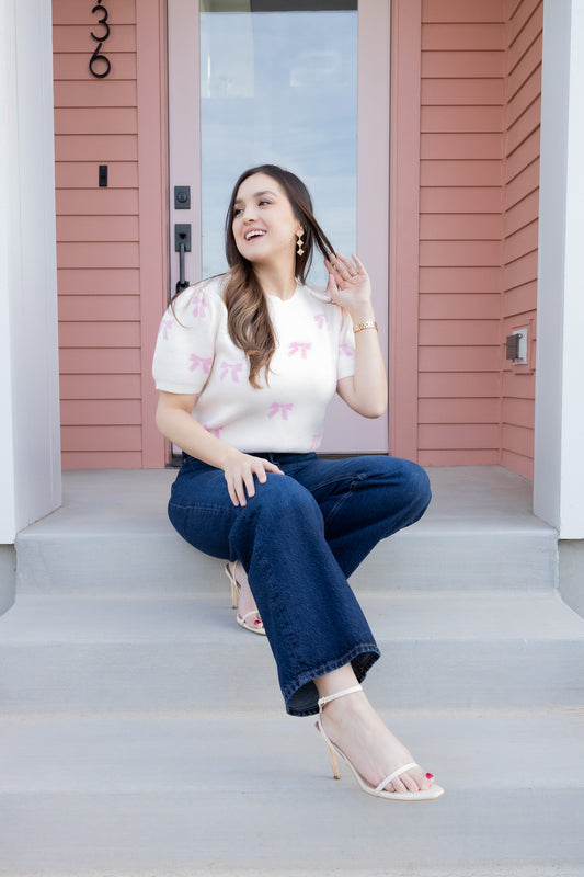 Zinnia Pink Sweater Top