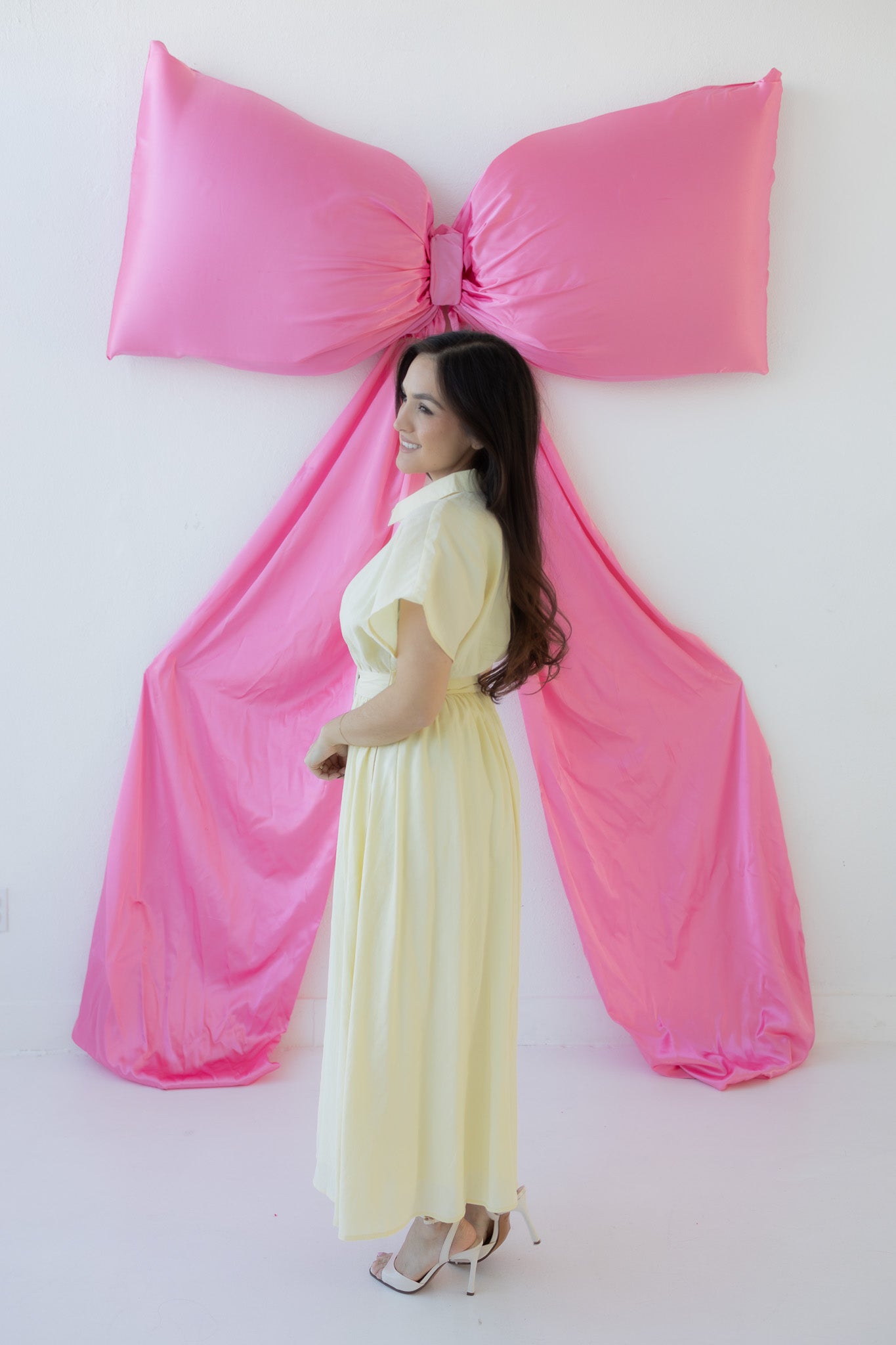 Vivienne Yellow Midi Dress