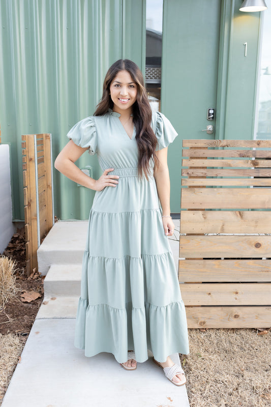 Danna Sage Maxi Dress