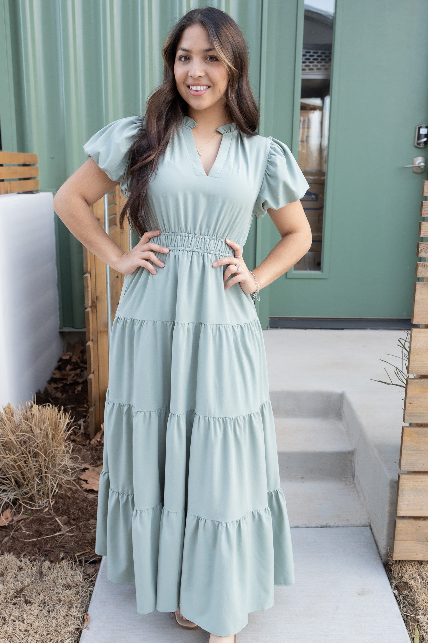 Danna Sage Maxi Dress