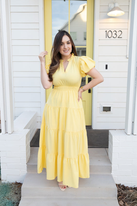 Danna Yellow Maxi Dress