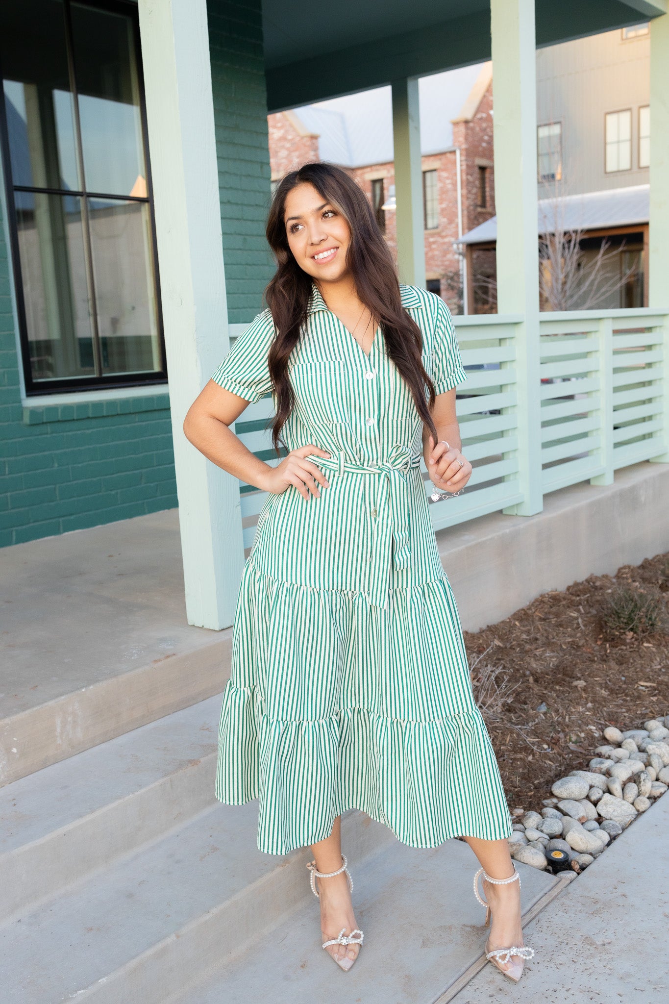 Veronica Green Midi Dress