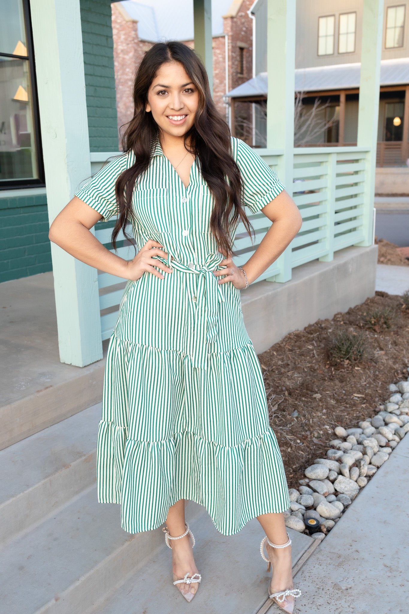 Veronica Green Midi Dress