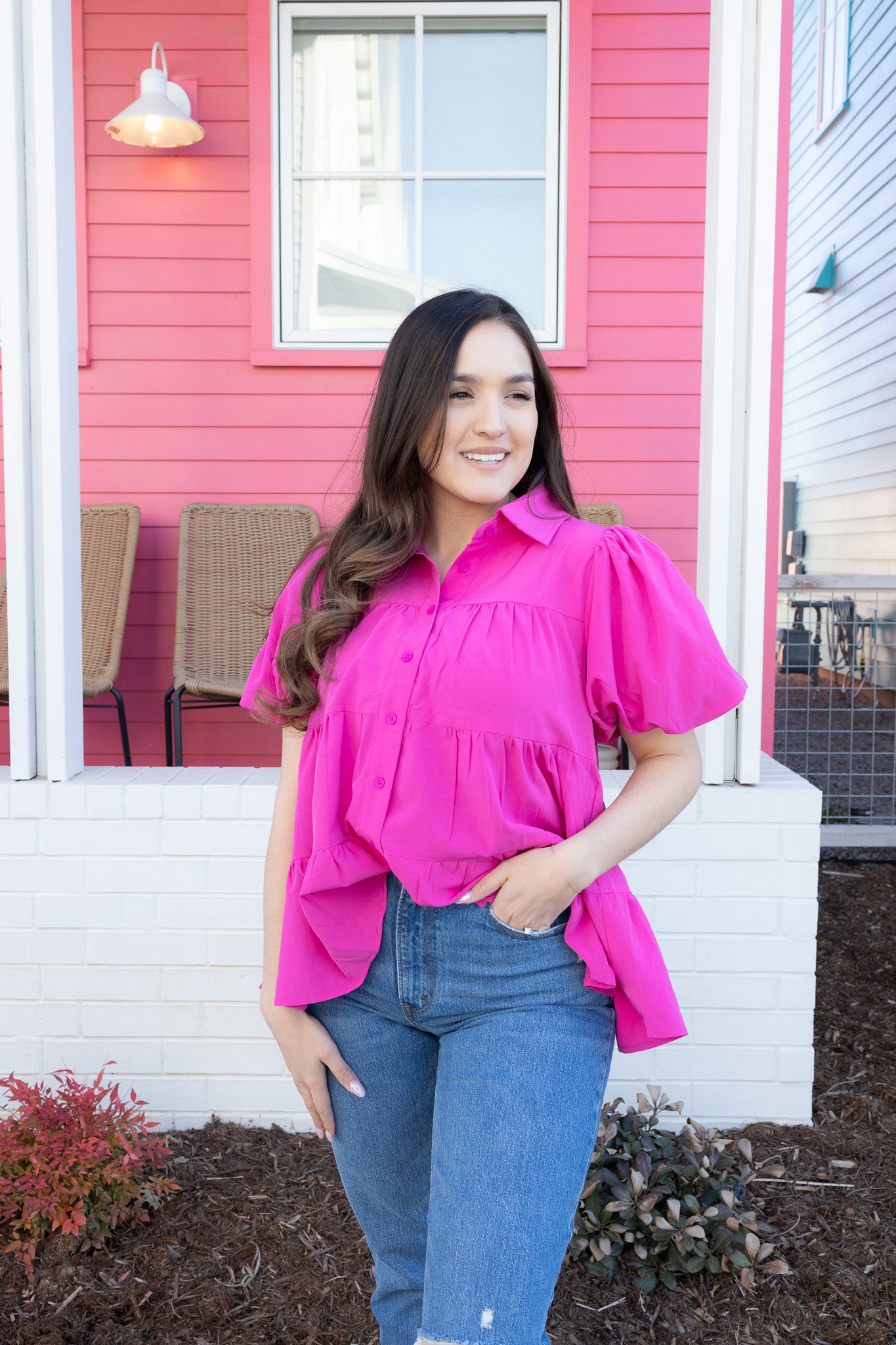 Magenta Blouse
