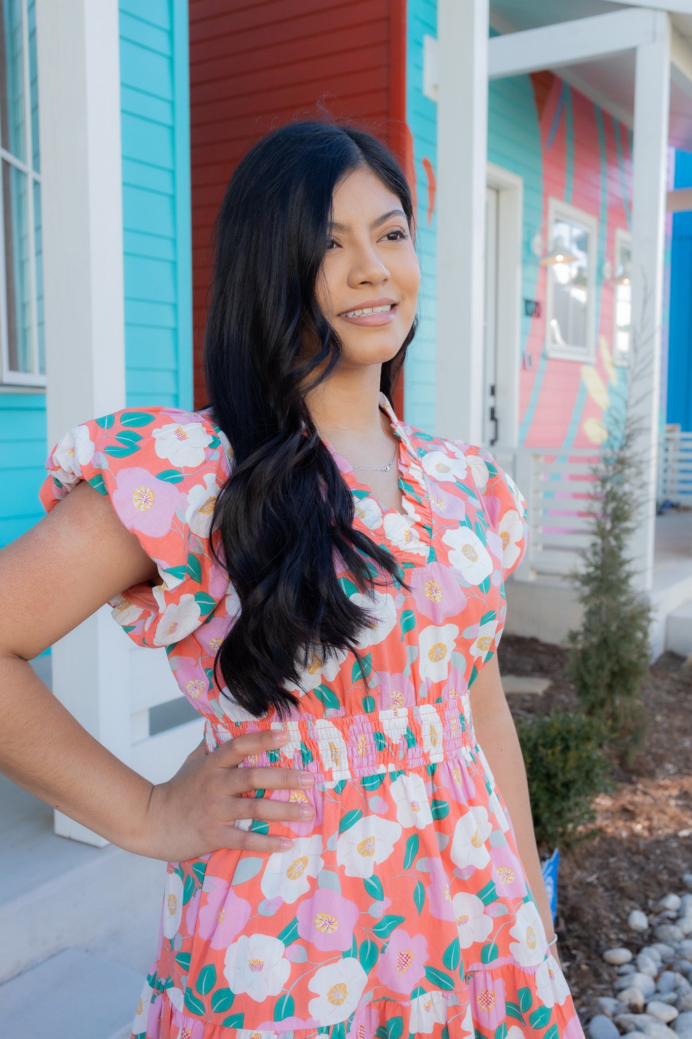 Aria Floral Midi Dress