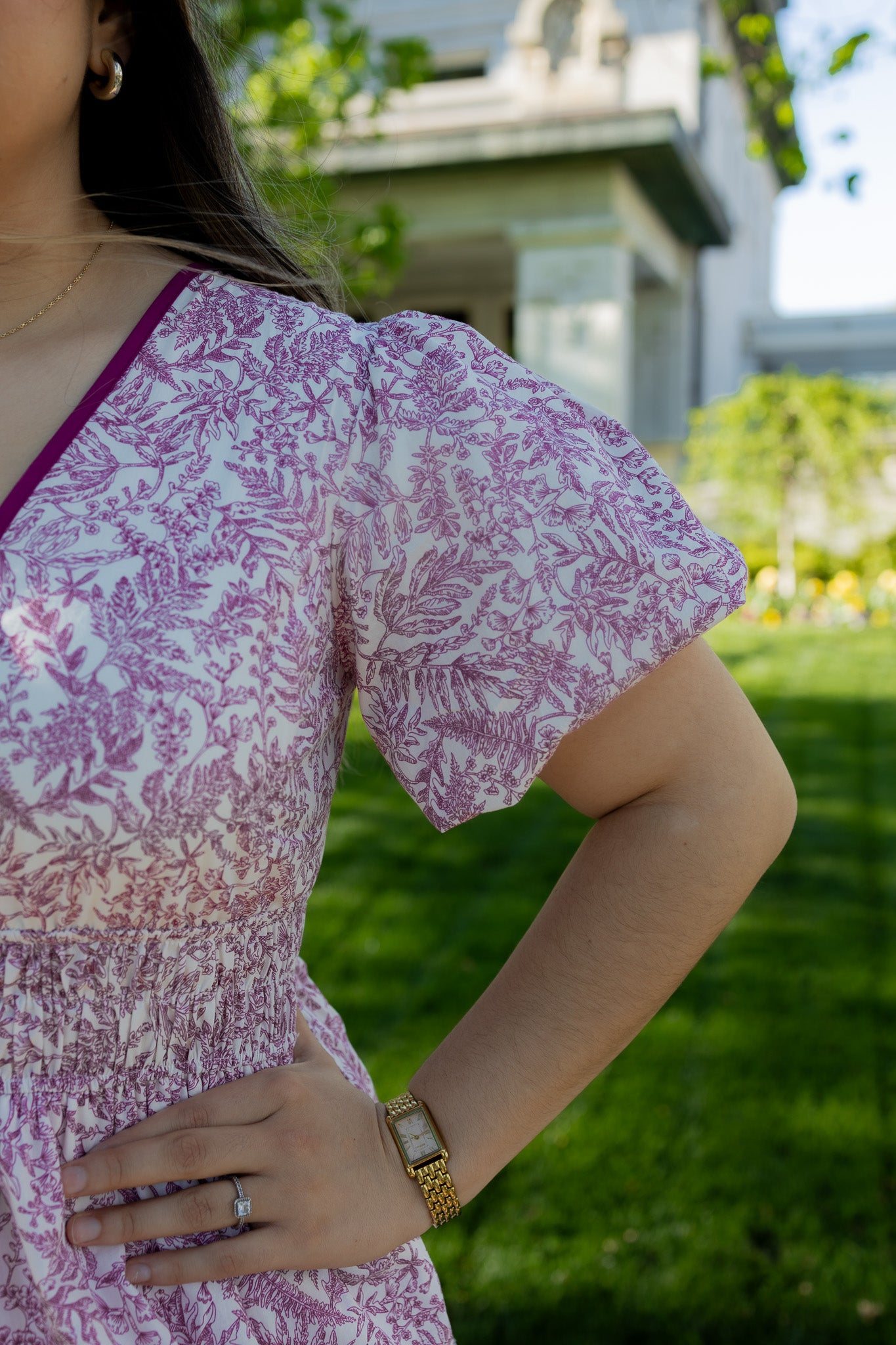 Rosy darling midi dress