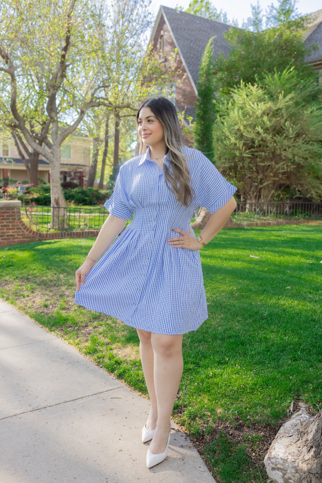 Alanna Stripe Blue Dress