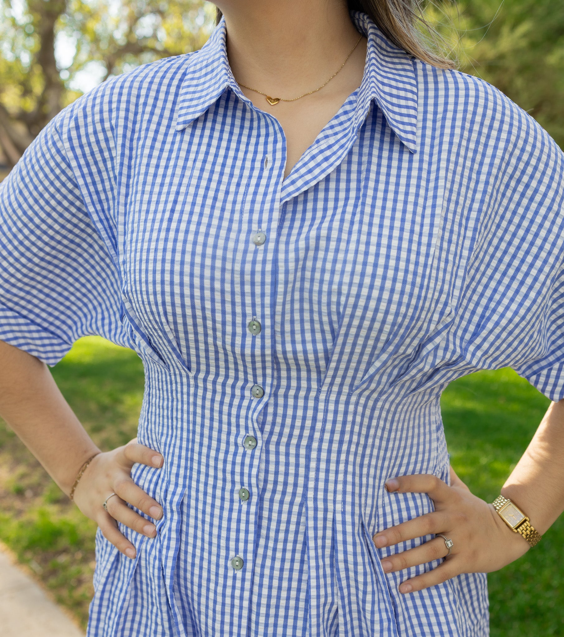 Alanna Stripe Blue Dress