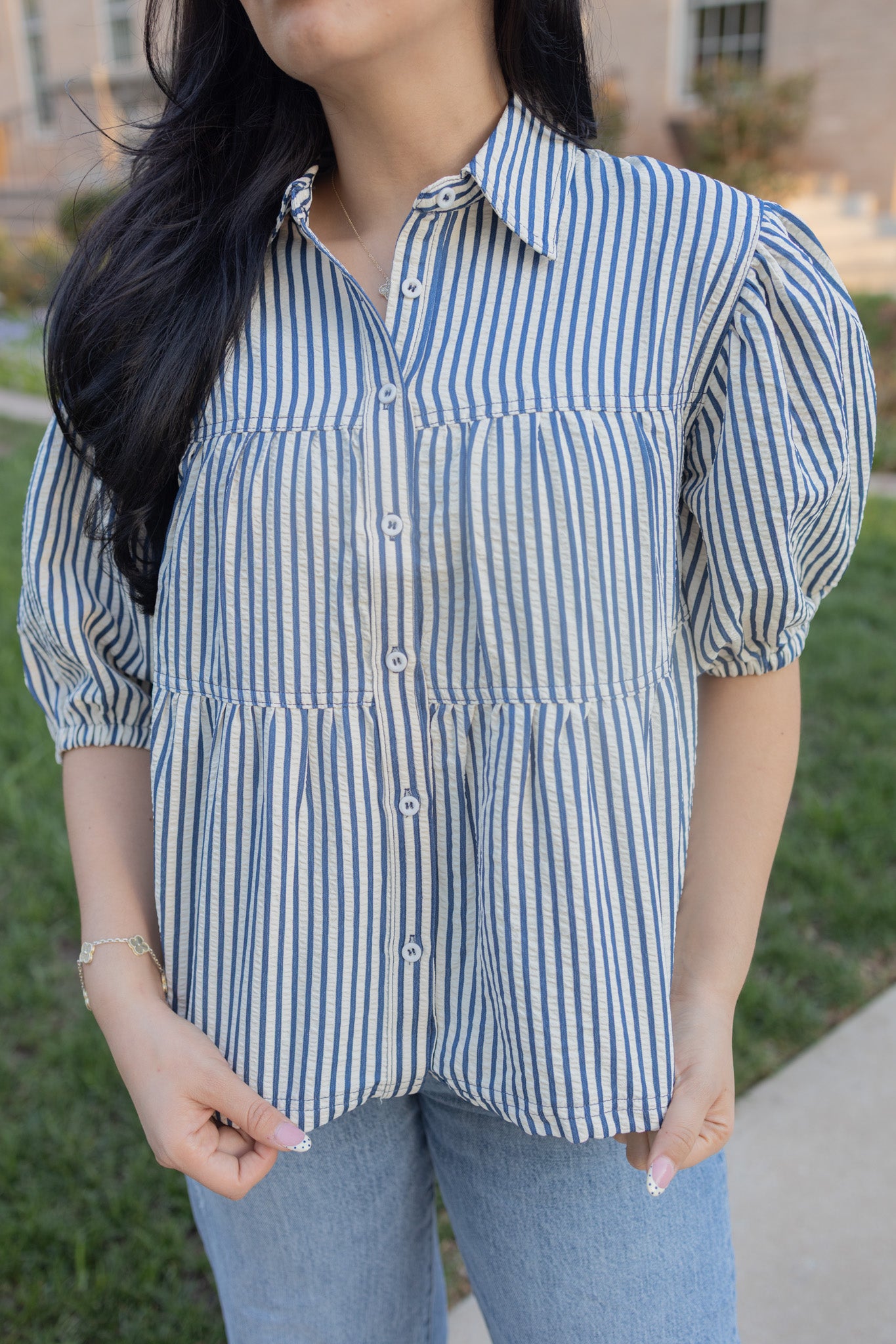 Andy Navy Blouse