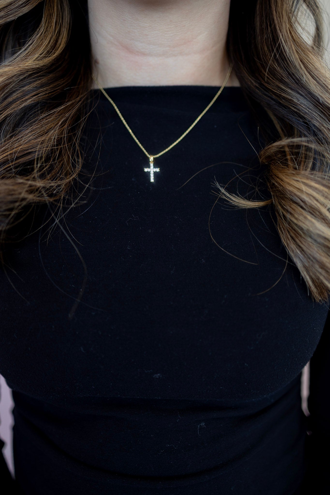 Gold cross necklace