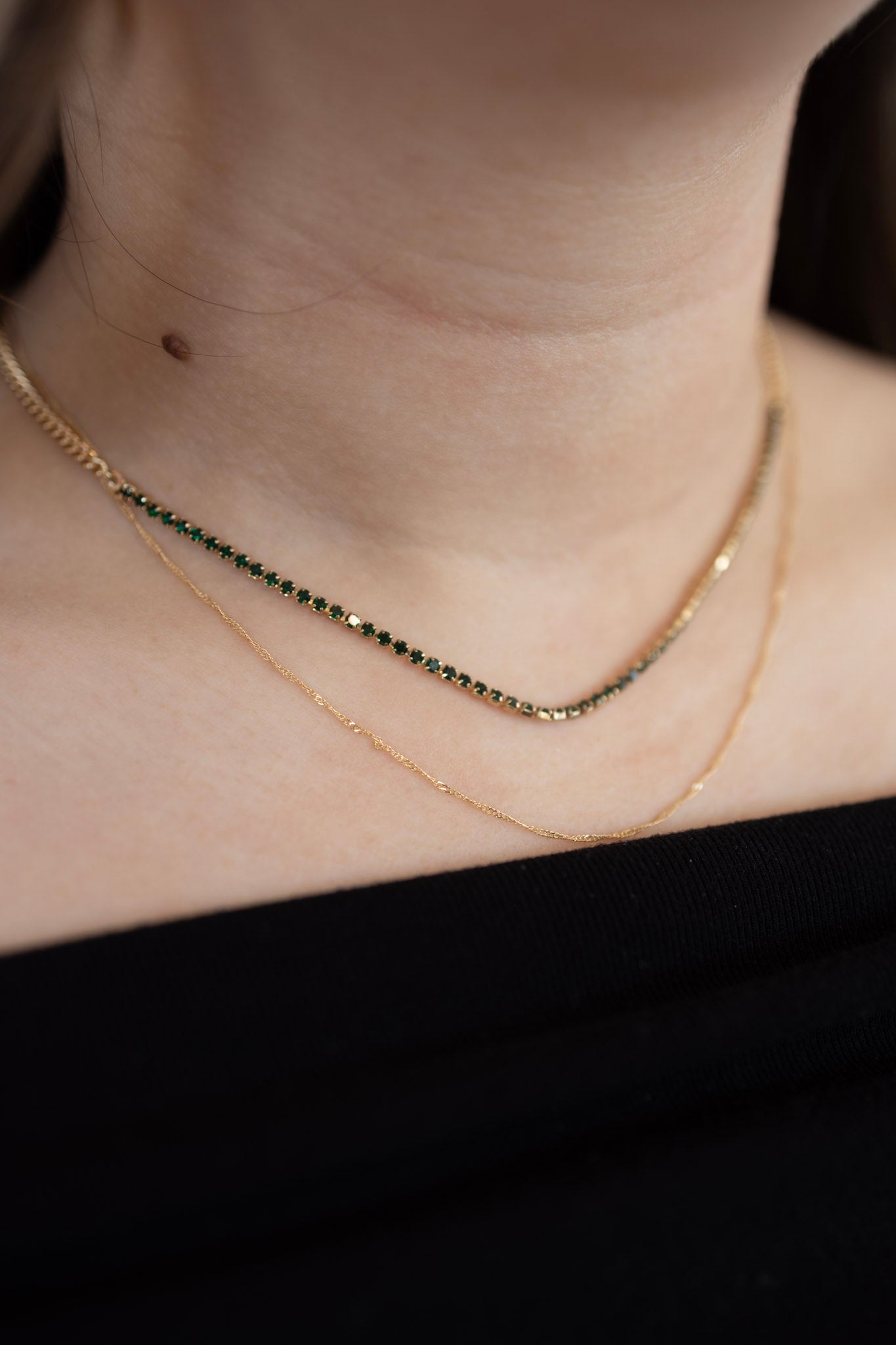LOVE DOBLE GOLD NECKLACE