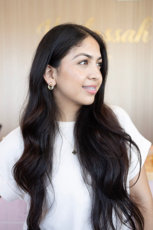 Starlight gold earrings