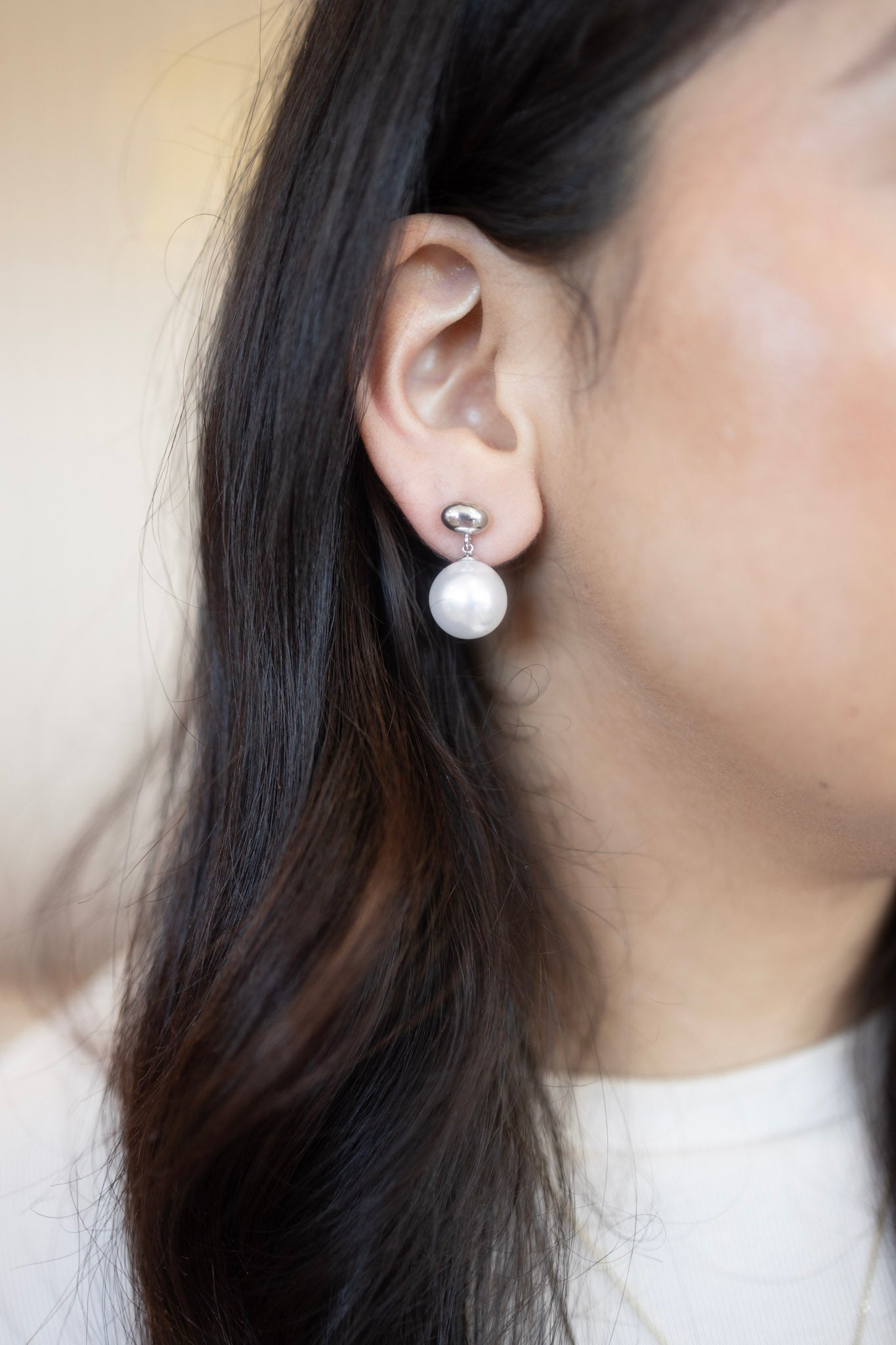Moonlit pearl earrings