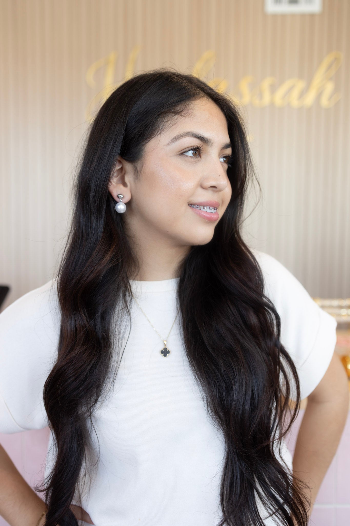 Moonlit pearl earrings