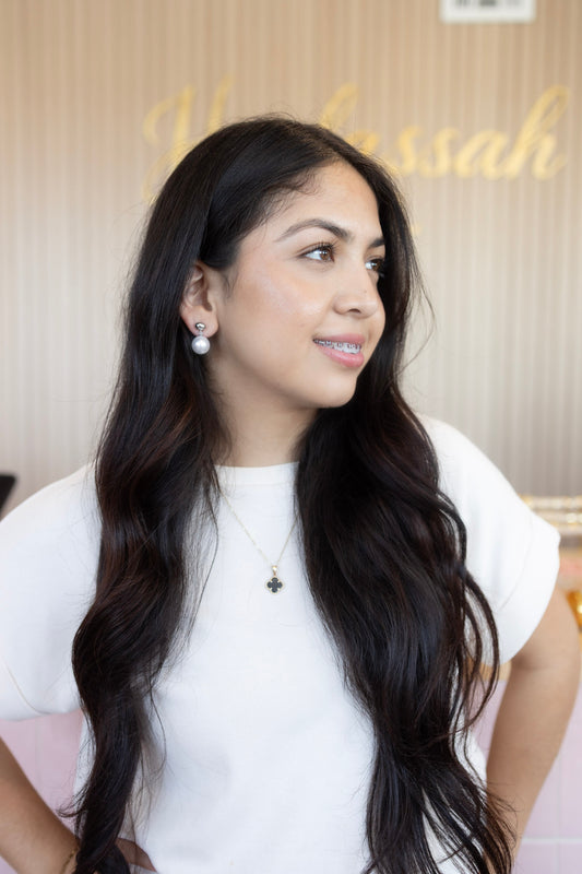 Moonlit pearl earrings
