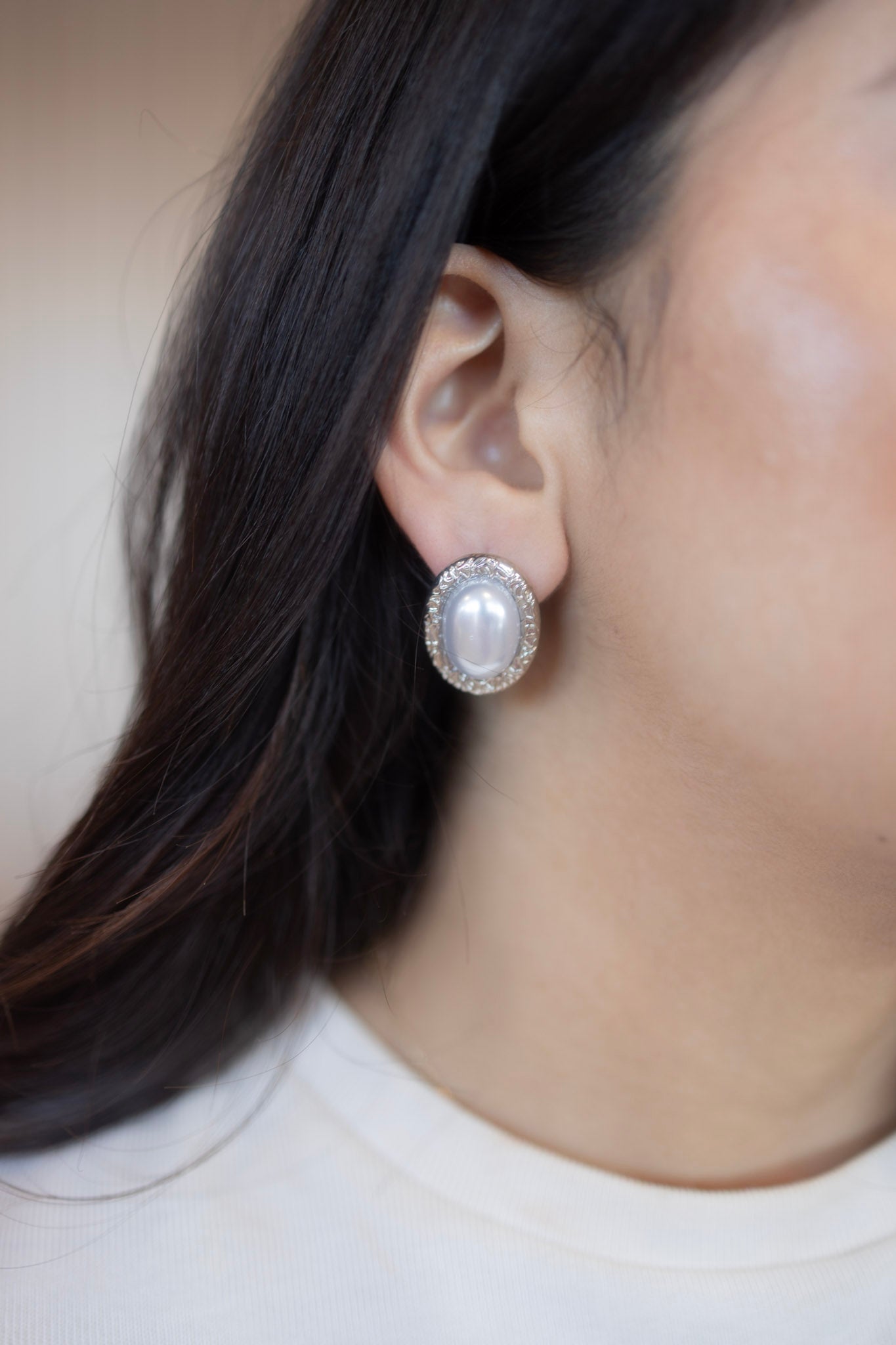 soft pearl earrings