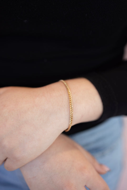 Dipped gold bracelet