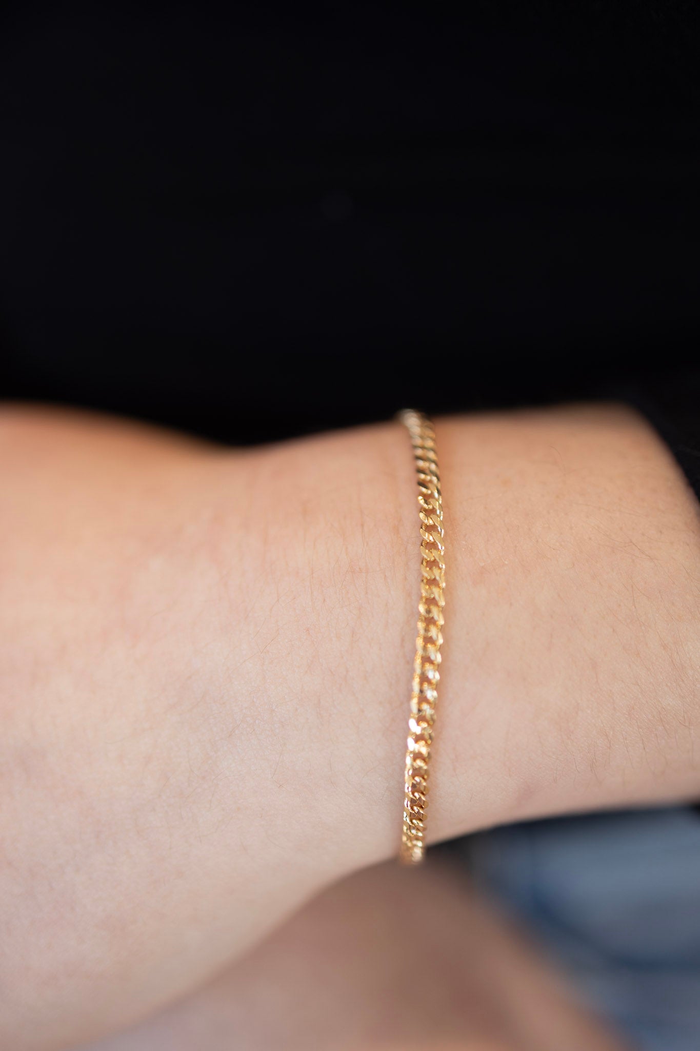 Dipped gold bracelet