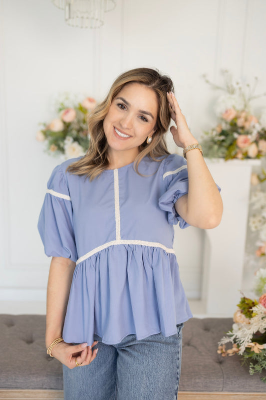 Violette LT Blue Top