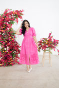 Load image into Gallery viewer, Dhalia Pink Midi Dress
