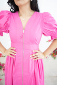 Load image into Gallery viewer, Dhalia Pink Midi Dress
