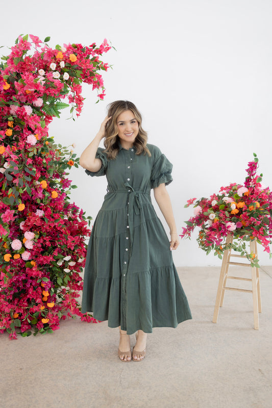 Roxana Olive Dress