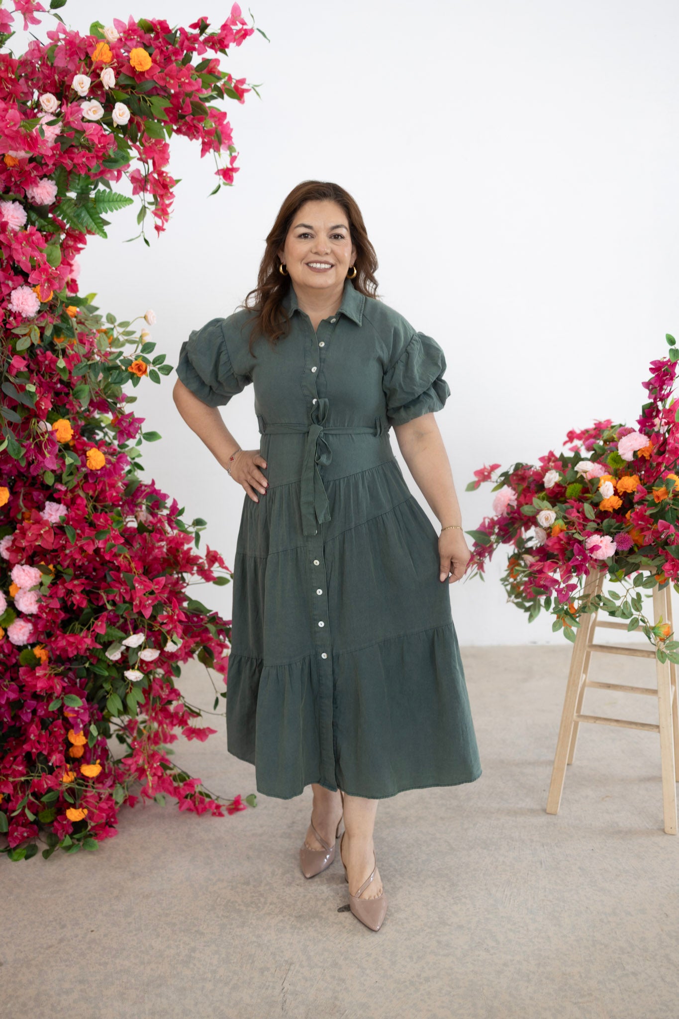 Roxana Olive Dress